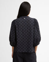 Dark-Navy-Layla-Textured-Blouse