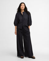 Dark Navy Layla Textured Blouse