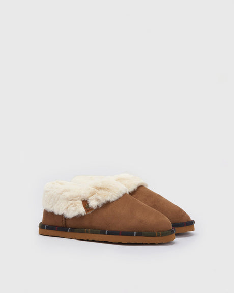 Camel-Eloise-Faux-Fur-Lined-Bootie-Slippers