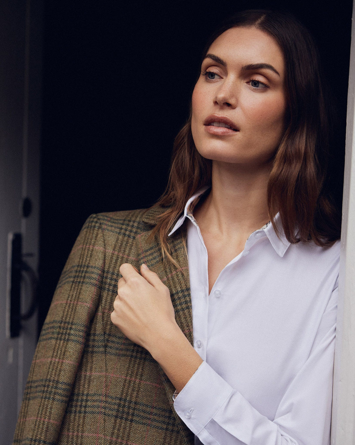 Arabesque Brown Tartan Carlby Tailored Blazer