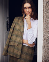 Arabesque Brown Tartan Carlby Tailored Blazer