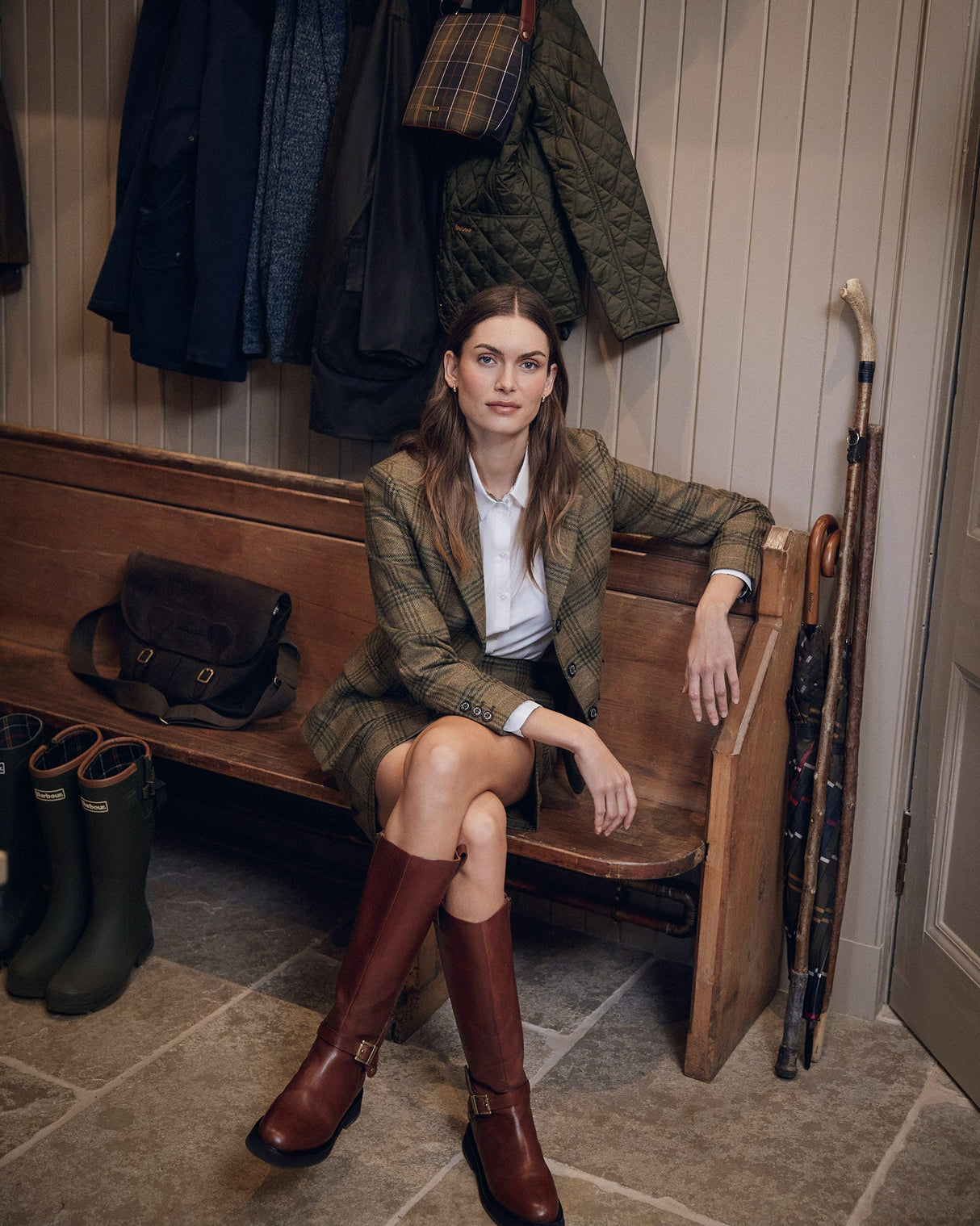 Arabesque Brown Tartan Carlby Tailored Blazer