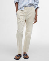 Ecru Cropped Chino Trousers