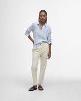 Ecru Cropped Chino Trousers