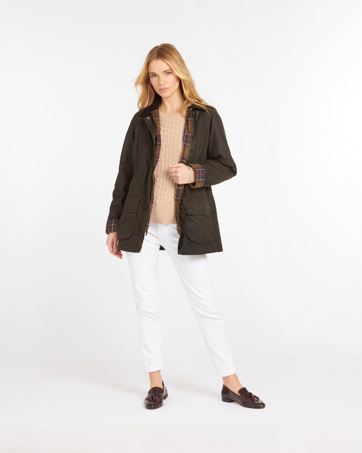 Olive Beadnell Classic Wax Jacket