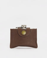 Barbour Brown Hinged Hip Flask