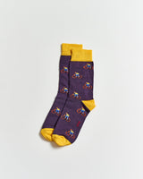 Mauve-_-Yellow-Cyclist-Socks