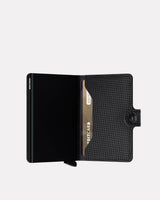 Black Carbon Leather Miniwallet