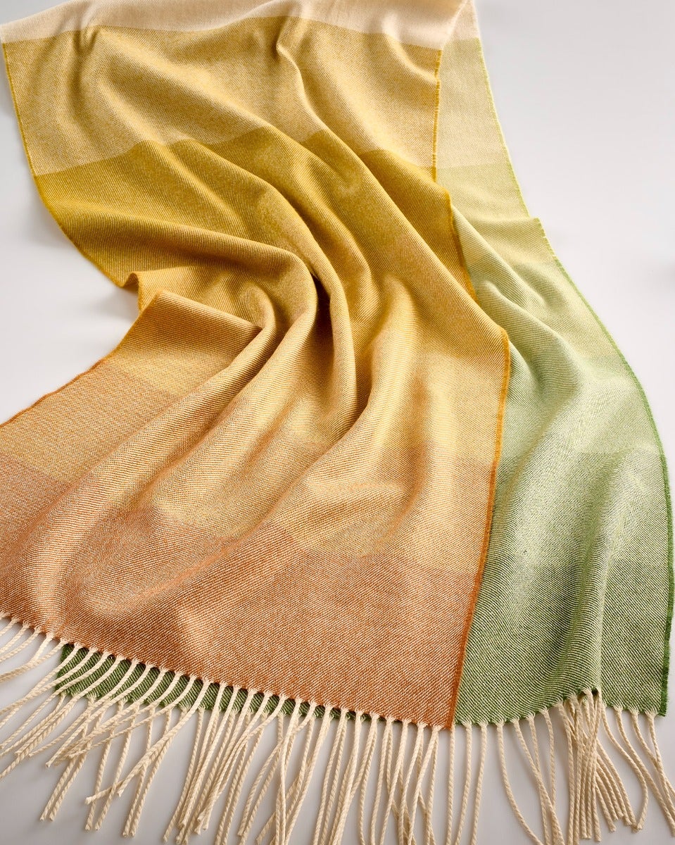 Ombre Tricolour Extra Wide Merino Scarf