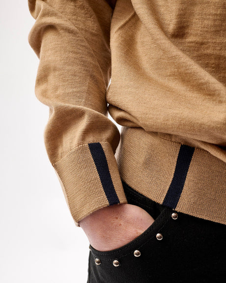 Biscuit-100%-Merino-Knit-Crew-Neck-Jumper
