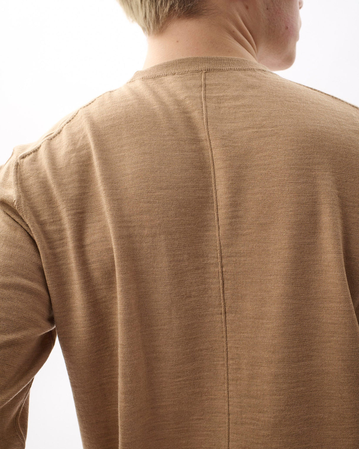 Unisex Biscuit 100% Merino Knit Crew Neck Jumper