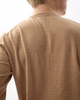 Unisex Biscuit 100% Merino Knit Crew Neck Jumper