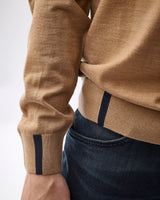 Unisex Biscuit 100% Merino Knit Crew Neck Jumper