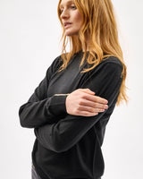 Unisex Black 100% Merino Knit Crew Neck Jumper