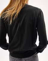 Unisex Black 100% Merino Knit Crew Neck Jumper