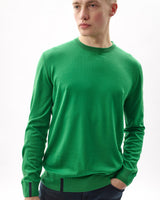 Green-100%-Merino-Knit-Crew-Neck-Jumper