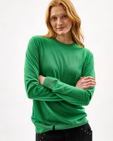 Unisex Green 100% Merino Knit Crew Neck Jumper