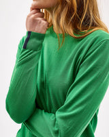 Unisex Green 100% Merino Knit Crew Neck Jumper