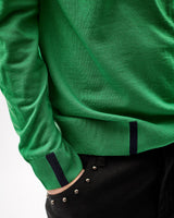Unisex Green 100% Merino Knit Crew Neck Jumper