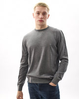 Grey-100%-Merino-Knit-Crew-Neck-Jumper