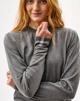 Unisex Grey 100% Merino Knit Crew Neck Jumper