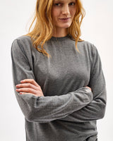 Unisex Grey 100% Merino Knit Crew Neck Jumper