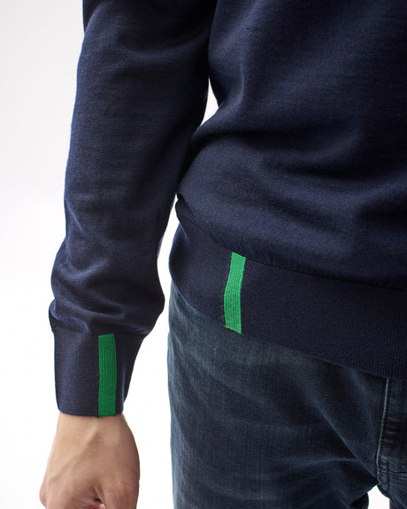 Navy-100%-Merino-Knit-Crew-Neck-Jumper