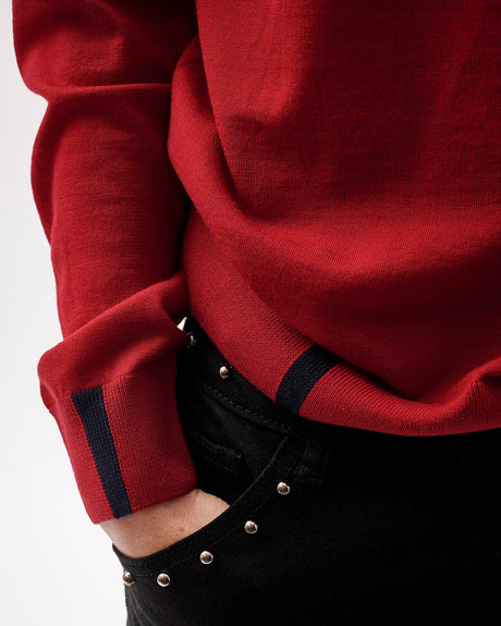 Red-100%-Merino-Knit-Crew-Neck-Jumper