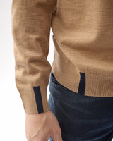 Biscuit 100% Merino Knit Polo Jumper