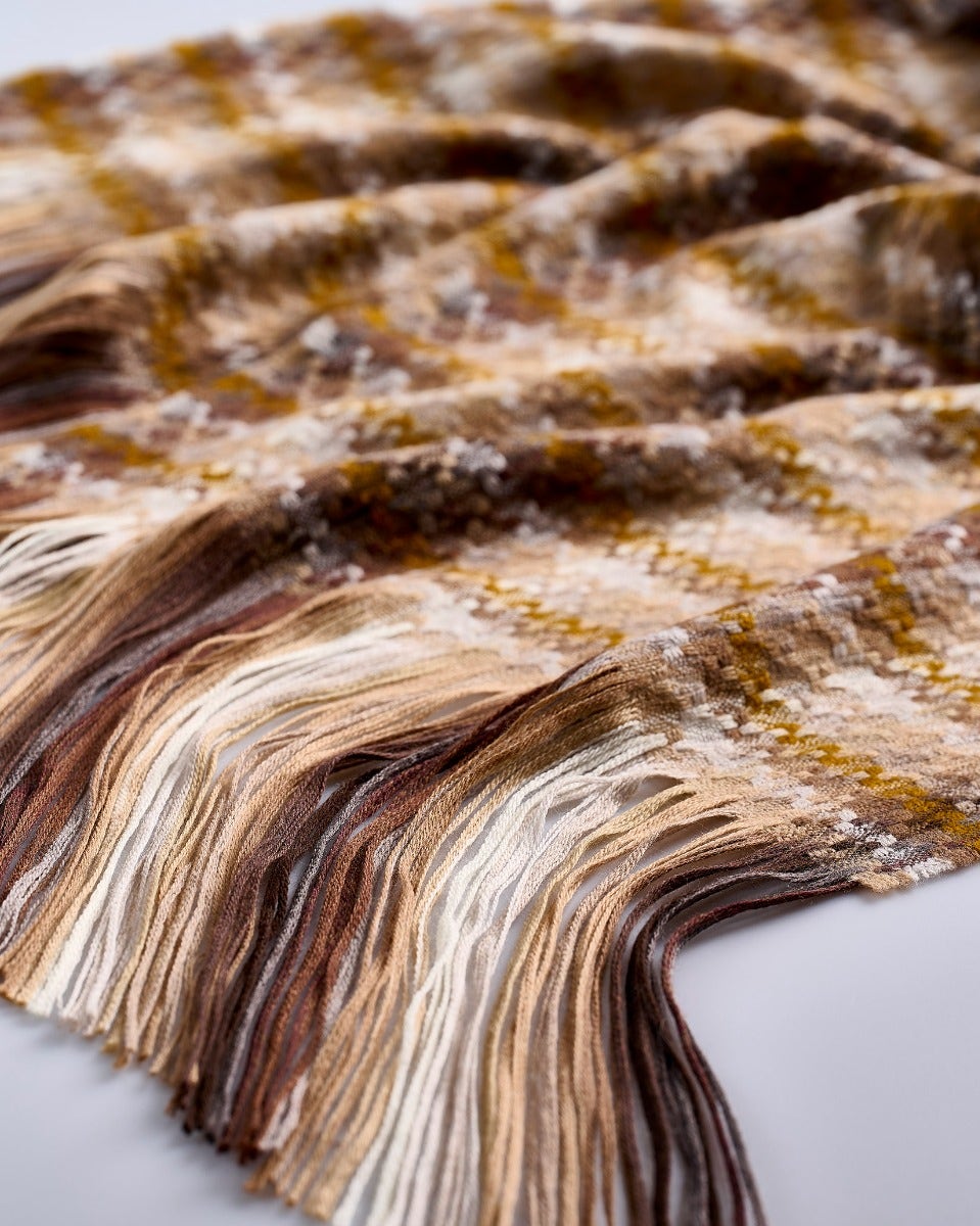 Camel Lollipop Wide Merino Scarf