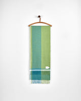 Contemporary Green Tweed Wide Merino Scarf