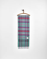 Oscar Check Green Ivy Wide Merino Scarf