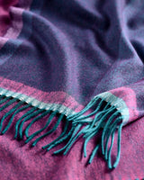Contemporary Purple Tweed Wide Merino Scarf
