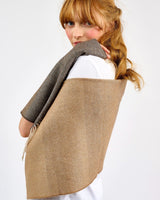 Ombre Camel Wide Merino Scarf