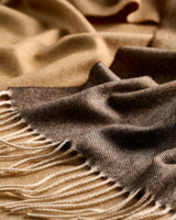 Ombre Camel Wide Merino Scarf