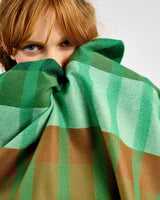 Tricolour Stripe Wide Merino Scarf