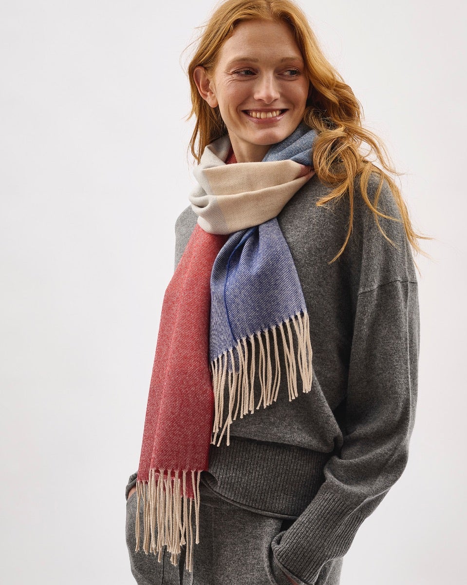 Fire & Ice Wide Merino Scarf