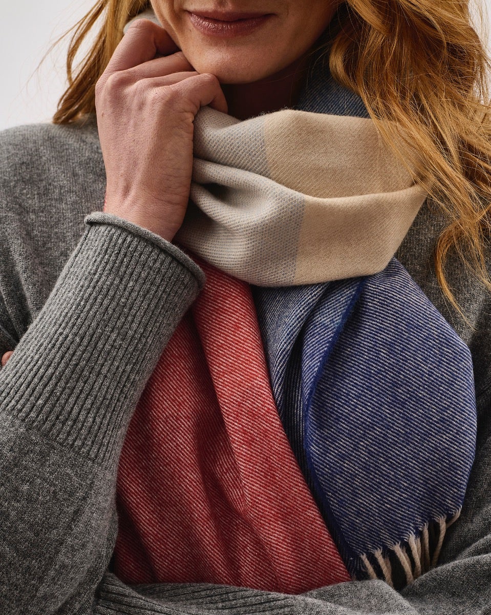 Fire & Ice Wide Merino Scarf