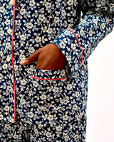 Mini Floral Navy Cotton Pyjama Set