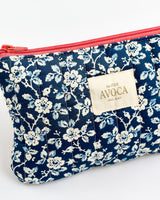 Mini Floral Navy Small Cosmetic Pouch