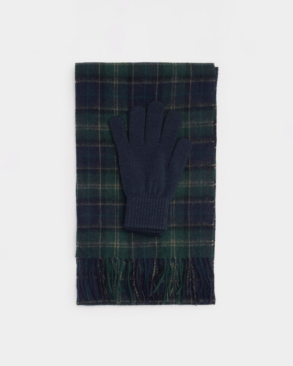 Green Loch Tartan Scarf & Glove Gift Set