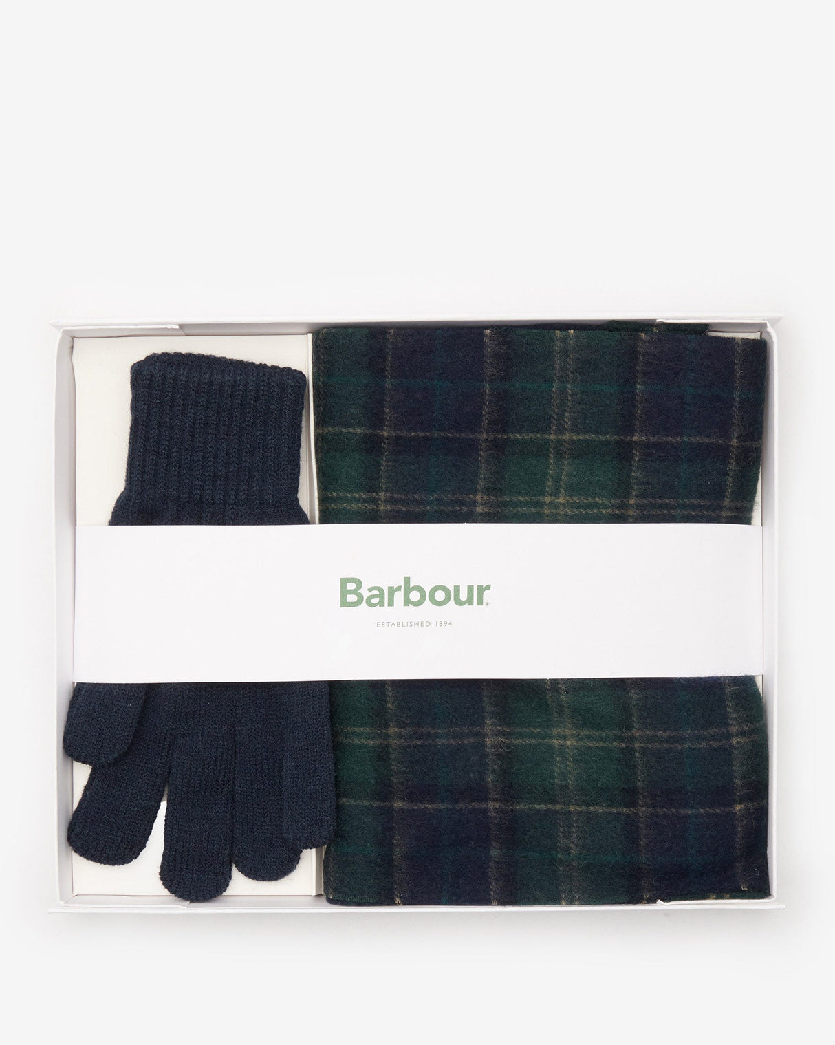 Green Loch Tartan Scarf & Glove Gift Set