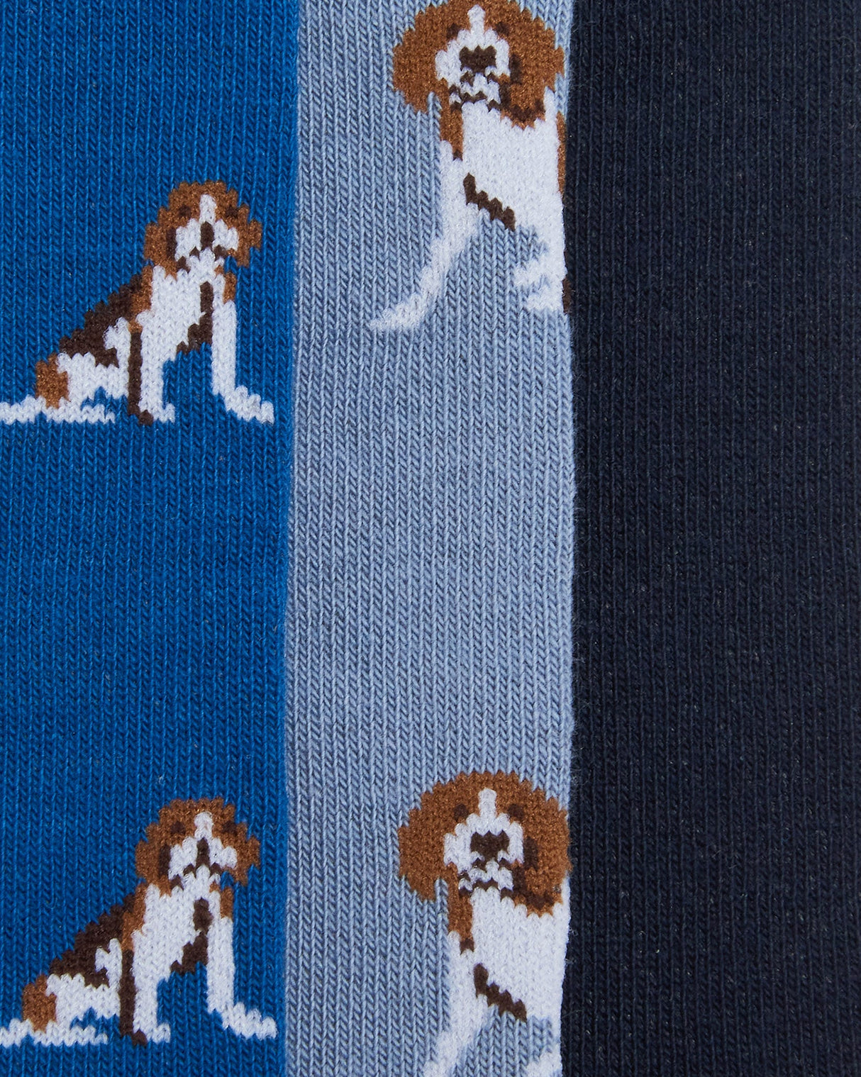 Blue Beagle Dog Socks - Set of 3
