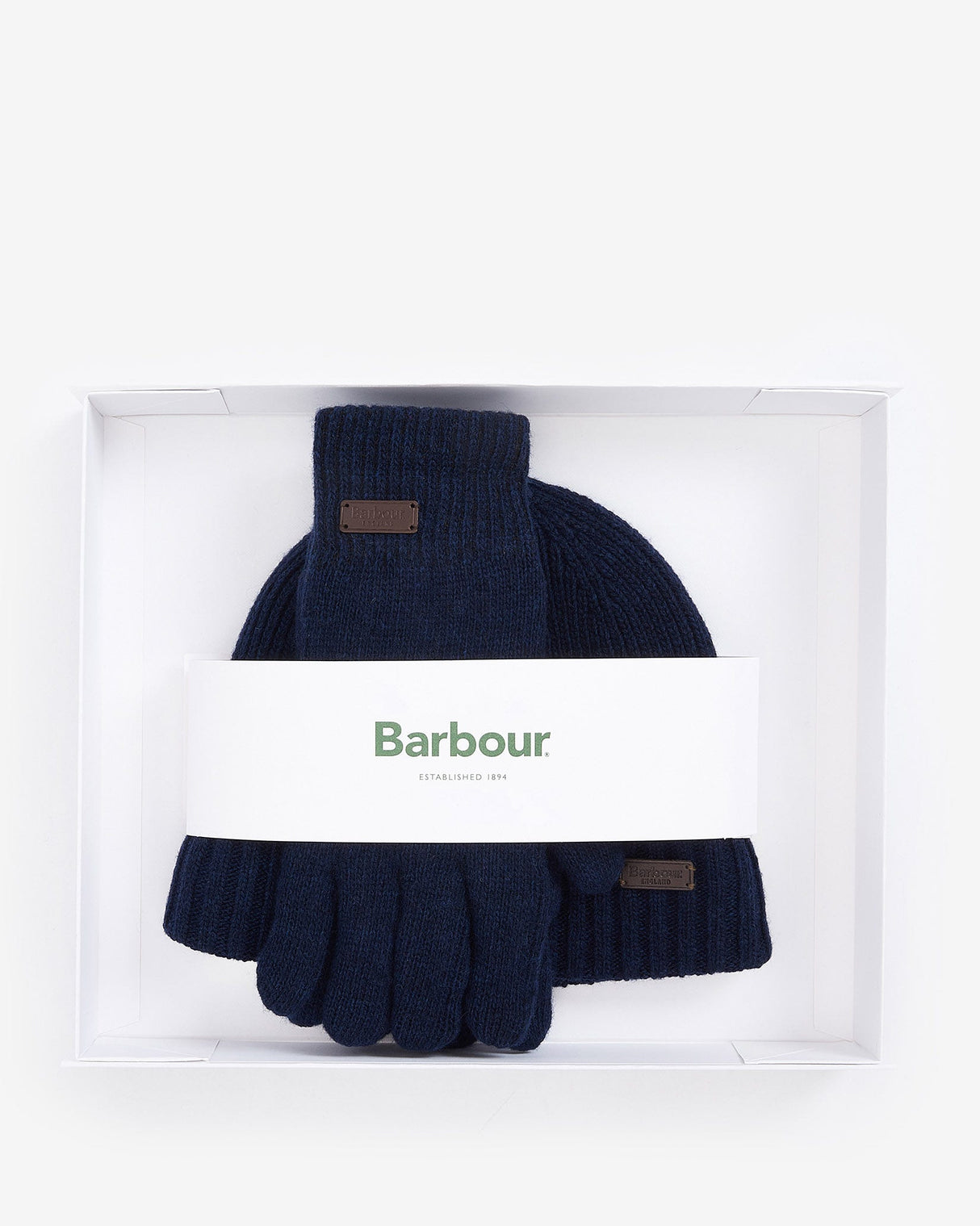Navy Carlton Beanie & Glove Gift Set