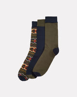 Assorted Classic Tartan Fair Isle Mens Socks Gift Set - 3 Pack