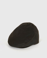 olive-waxed-cotton-flat-cap