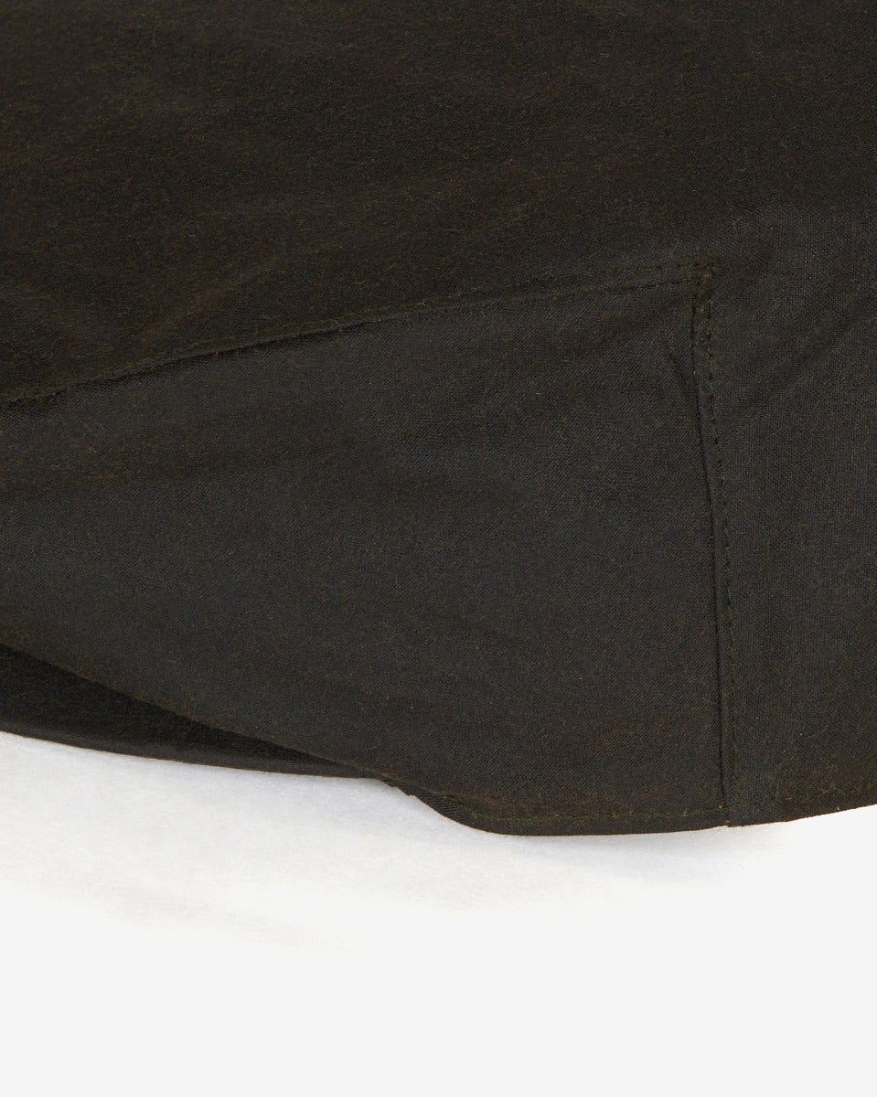 Olive Wax Flat Cap