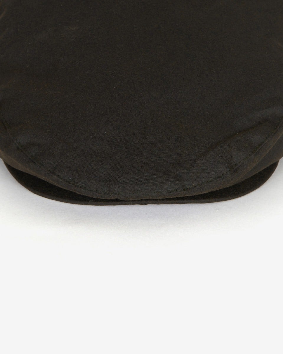 Olive Wax Flat Cap