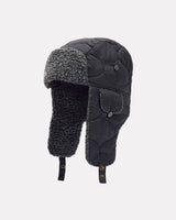 Black Sandbay Quilted Trapper Hat