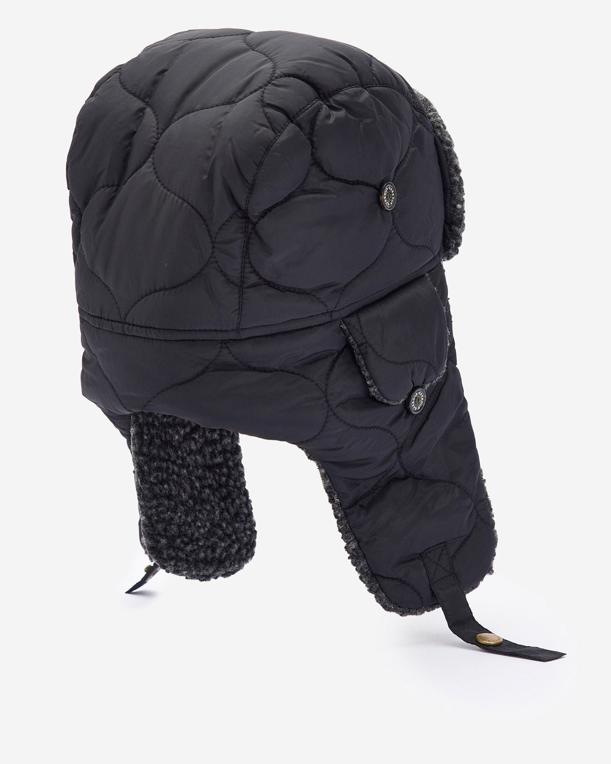 Black Sandbay Quilted Trapper Hat